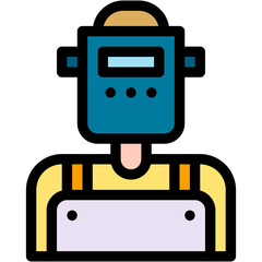 Vector Icon Welder, Welding, Avatar, Man, Worker