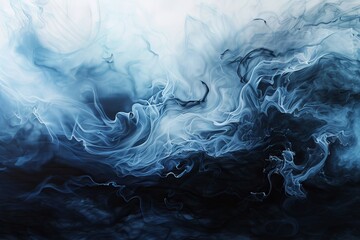 Obraz premium Abstract Image of Deep Blues and Grays with Fluid Flowing Patterns