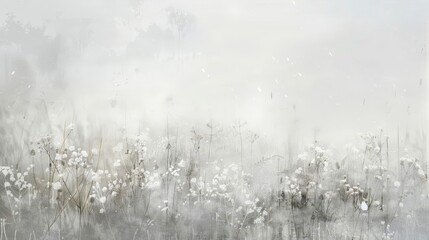 Gentle misty patterns in grey and white with hidden Easter egg motifs