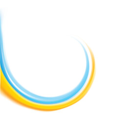 Vector drawing swirl Ukrainian flag pattern