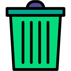 Vector Icon Trash Bin, Delete, Garbage Can, Rubbish Can, Uninstall