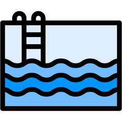 Vector Icon Swimming Pool, Hot Pool, summertime, Holidays, Water, Sport