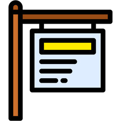 Vector Icon Signboard, Board, Signal, Sign, Arrow