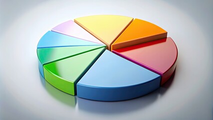 of a detailed pie chart with multiple segments , pie chart,, data visualization, statistics, graph, slices, chart
