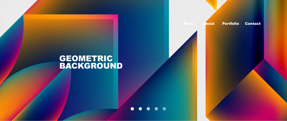 Glassmorphism geometric abstract background. Vector Illustration For Wallpaper, Banner, Background, Card, Book Illustration, landing page