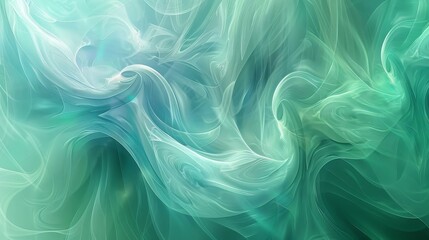 Fototapeta premium Dynamic wallpaper in teal and purple featuring misty textures and soft shapes