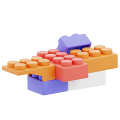 Fototapeta premium 3D illustration of colorful toys