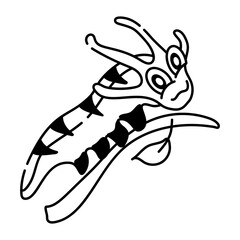 A hand drawn icon of blue nawab 