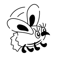 A hand drawn icon of a systoechus