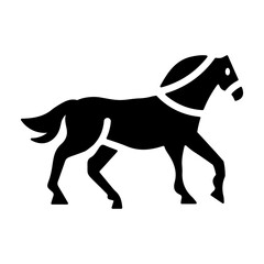 A glyph style icon of cheval