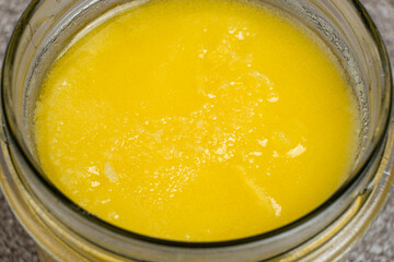 Ghee Butter. Healthy Clarified Butter, Close-Up.
