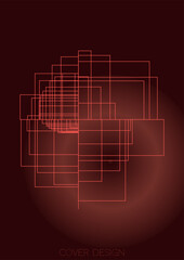 Abstract Minimal Geometric Vector Poster Design with Lines and Gradient Colorful Circles. Set of Abstract Backgrounds for Covers, Flyers, Templates, Booklets, Cards, Brochures, Branding, etc.