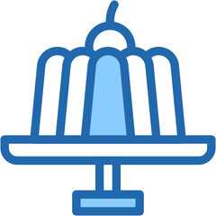 Vector Icon Jelly, sweet, restaurant food, desserts, yummy