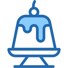 Vector Icon Custard, food, home and restaurant, yummy, sweet