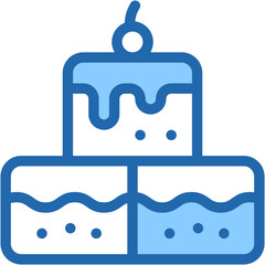 Vector Icon Brownie, bakery, sugar, desserts, food