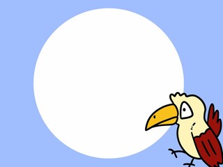 speech bubble with bird