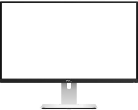 Dell UltraSharp 5K Monitor 27inch realistic mock up. Mockup of display monitor transparent PNG image	