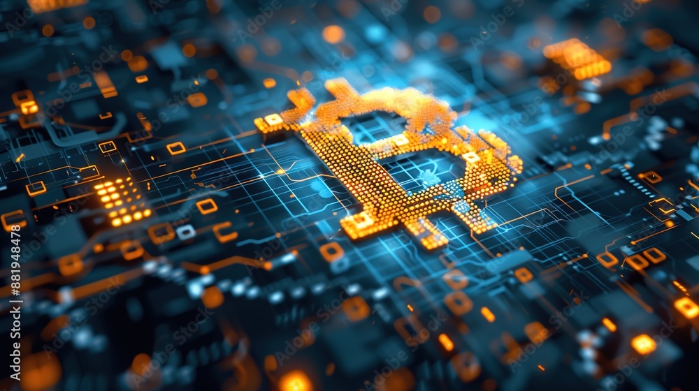 Aufkleber secure digital cryptocurrency technology - computer encryption concept