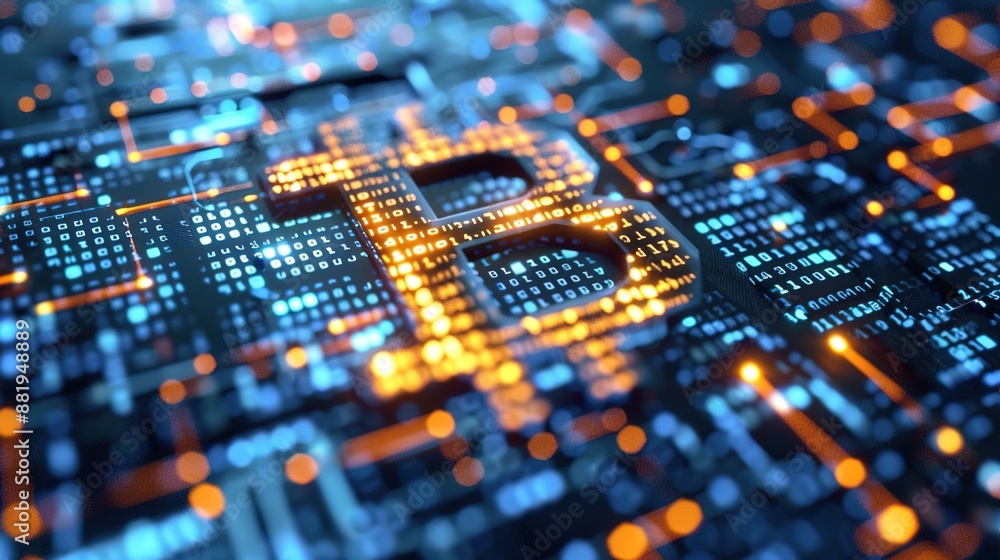 Poster secure online network: digital money currency technology with encryption details