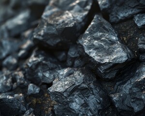 Photo of coal background. A heap of black natural coal