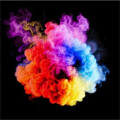 Obraz premium background illustration, a flash of multicolored smoke