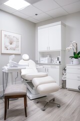 Fototapeta premium Modern Treatment Room for Botox Injections Against Hyperhidrosis - Clean and Professional Workspace