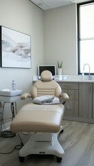 Fototapeta premium Modern Clinical Treatment Room for Botox Procedures with Comfortable Furnishings