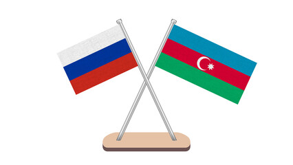 Azerbaijan Russia Flag