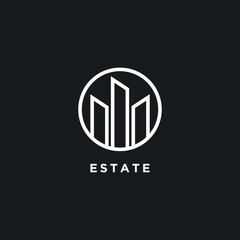 Minimalist real estate logo.