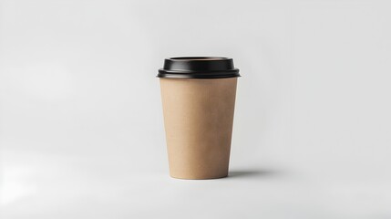 Bright and Detailed Coffee Cup on White Studio Background