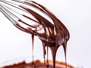 Dipping Whisk in Chocolate