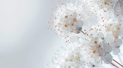 Delicate Macro Close-ups of Biological Vectors in Natural Light on White Background