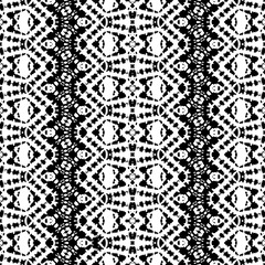Gray Color Bohemian Pattern. Abstract Ikat Print. Seamless Stripe Geo Brush. Seamless Watercolor Repeat Pattern Gray Color Geometric Brush. Tribal Geometric Batik. Gray Colour Bohemian  Textile.