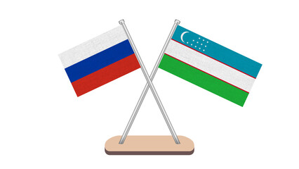 Uzbekistan Russia Flag