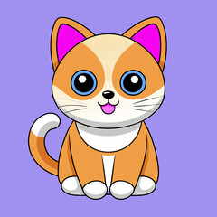 Cute red scottish fold cat with orange eyes lying on grey textile sofa at home. Soft fluffy purebred short hair straight-eared kitty. Background, copy space, close up