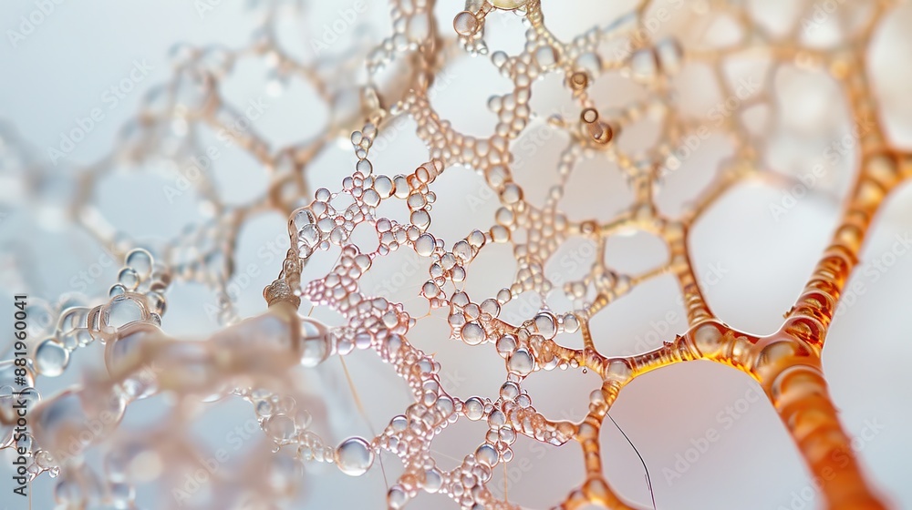 Poster intricate biological patterns in close-up captured with natural lighting and macro lens on white bac