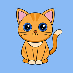 Cute red scottish fold cat with orange eyes lying on grey textile sofa at home. Soft fluffy purebred short hair straight-eared kitty. Background, copy space, close up