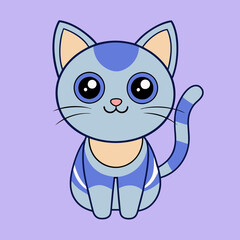 Cute red scottish fold cat with orange eyes lying on grey textile sofa at home. Soft fluffy purebred short hair straight-eared kitty. Background, copy space, close up