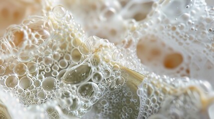 Fototapeta premium Intricate Macro Biological Textures on White - Soft Light High Contrast Close-Up Photography