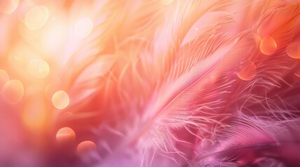 Photo of beautiful light pink trend feather pattern texture background