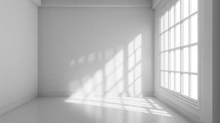 Fototapeta premium Room with window unoccupied and white