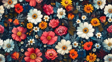 Vibrant Floral Tapestry