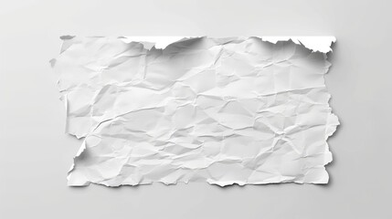 Obraz premium Rough white note paper with torn edges on transparent backdrop