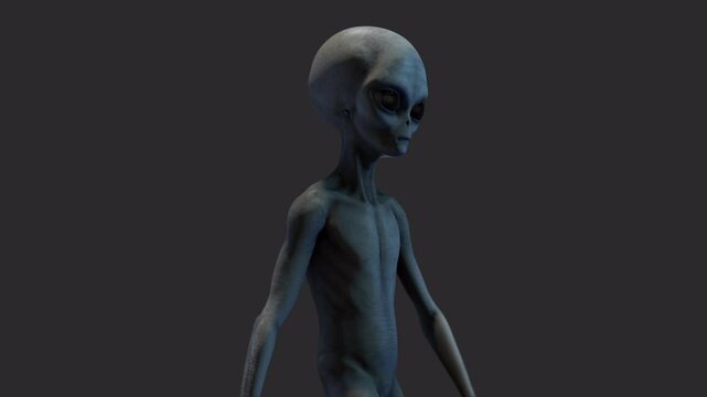 Grey Alien Walking 02
