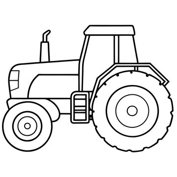 recommend clip art: Kids' Coloring Page of a Tractor