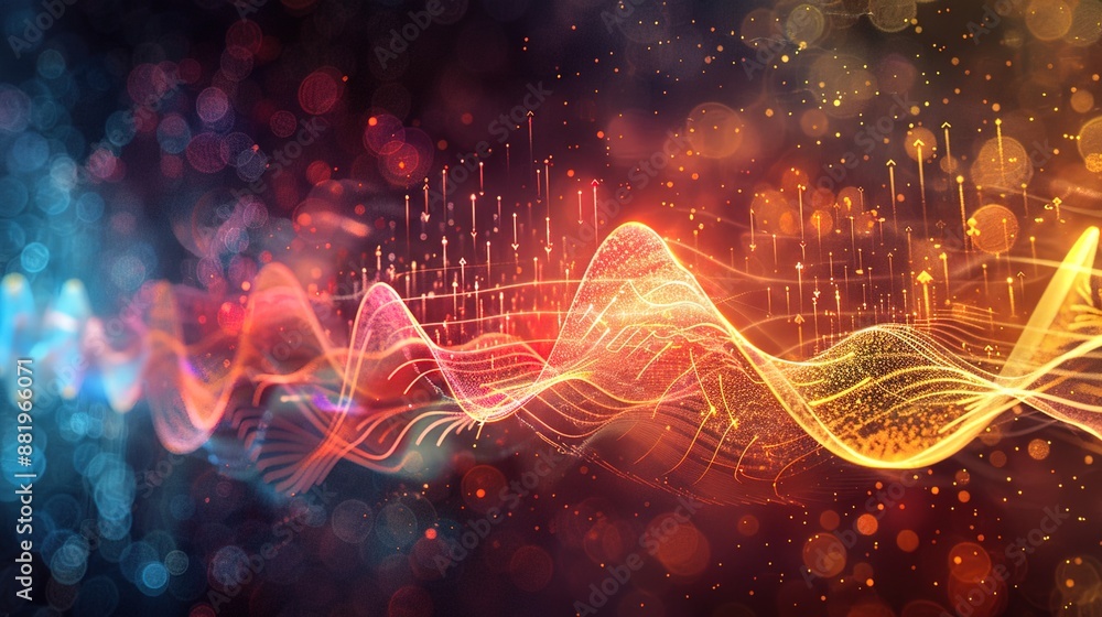Poster harmonic fusion: capturing equalizer frequencies and quantum wave functions in high-resolution art p