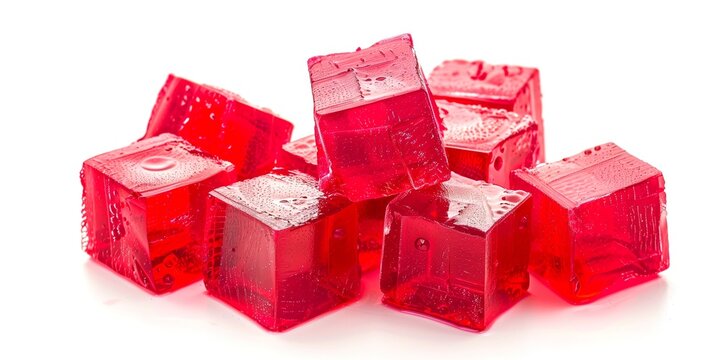 Red Jelly Cubes: Bright, Delicious, Fruity Dessert Treat