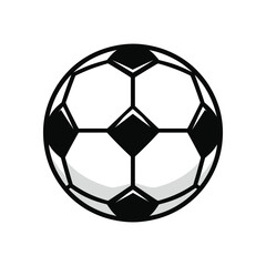 Minimalist Soccer Ball Vector Image - Ideal for Professional Sports-Themed Logos, Posters, and Illustrations