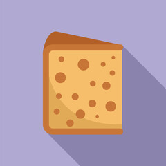 Simple illustration of a block of swiss cheese, with holes showing its texture