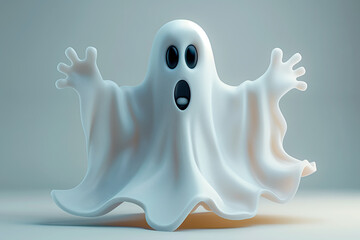 cartoon smiling ghost for Halloween